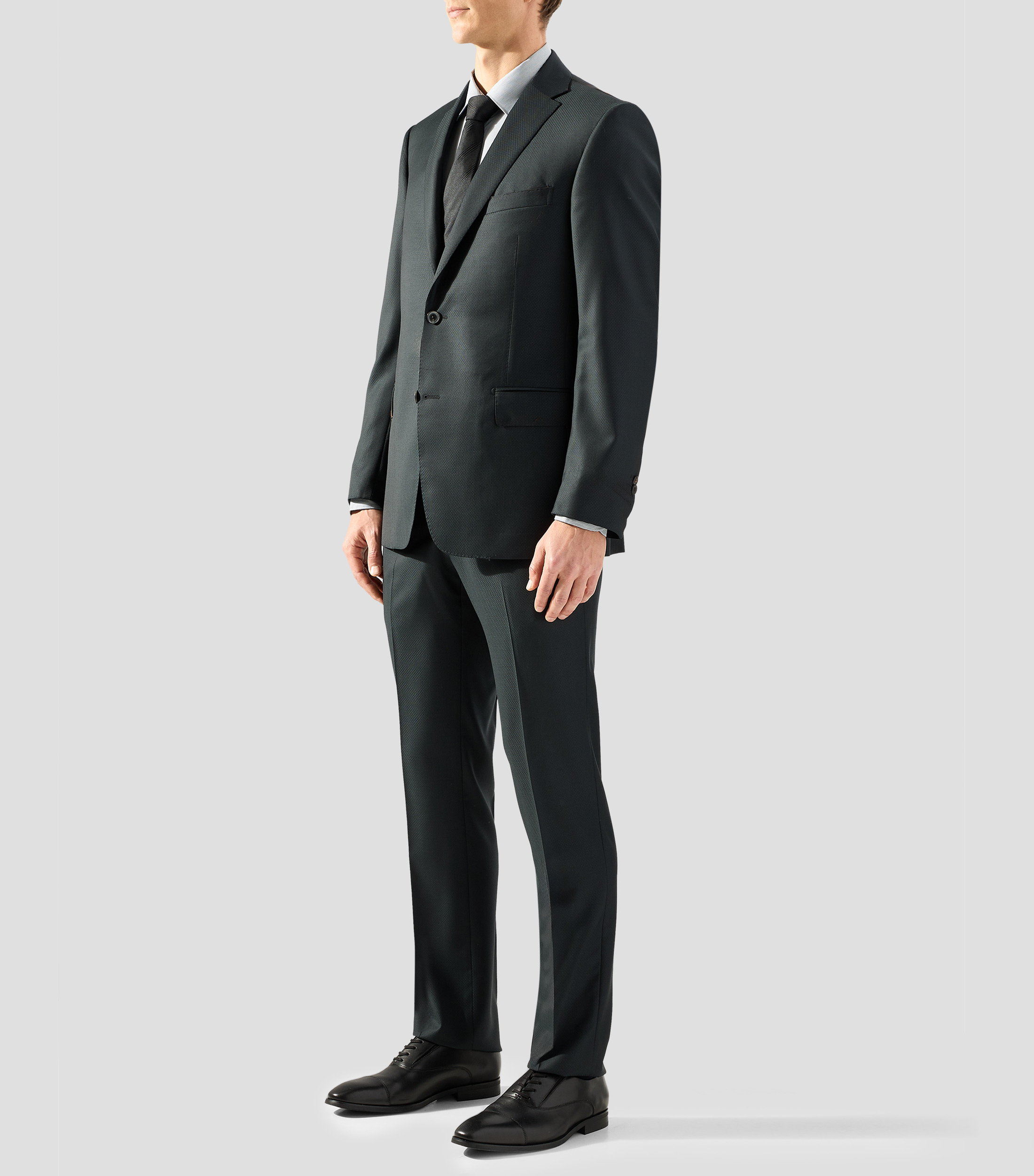 Traje de lana corte regular fantasía Hombre